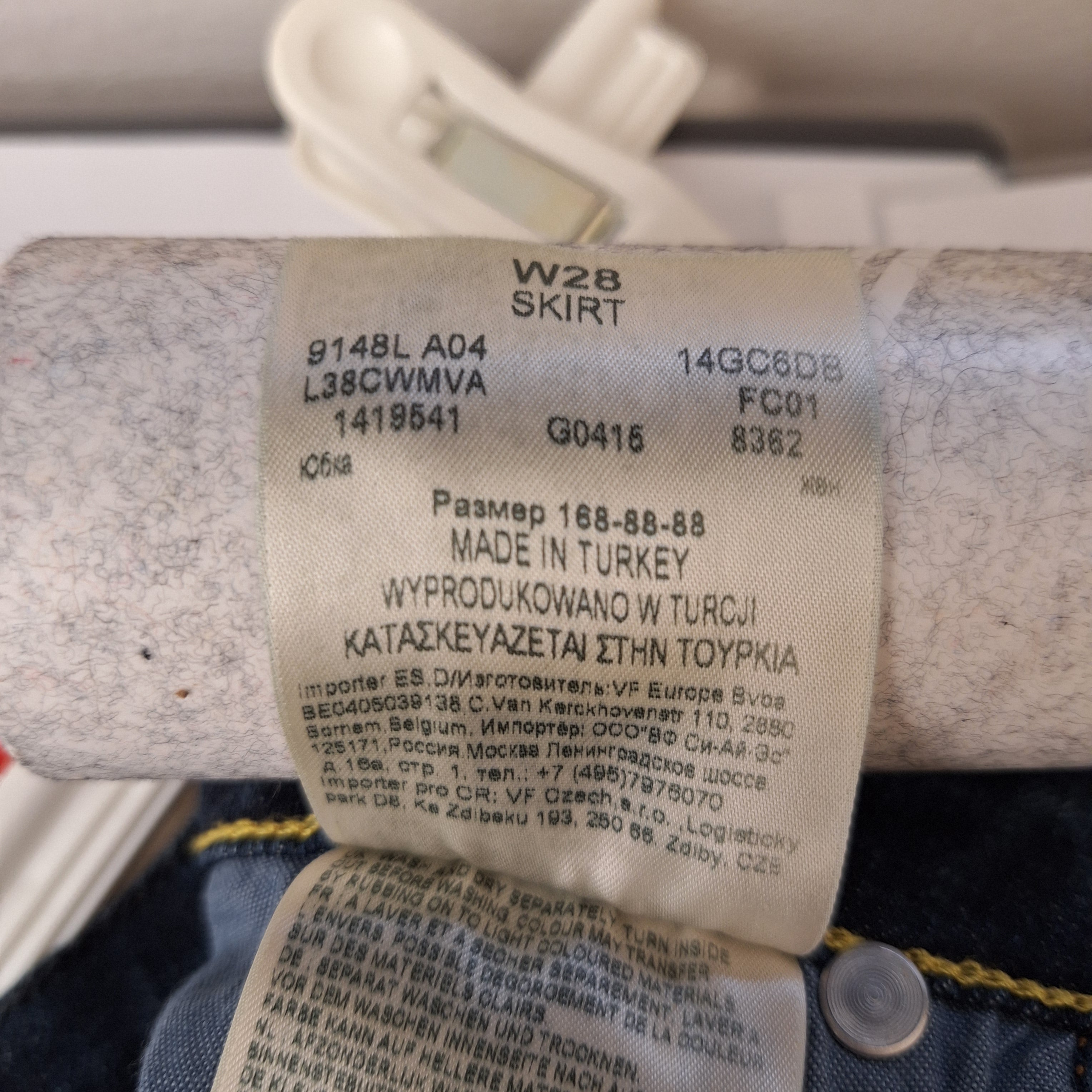 Lee nederdel denim